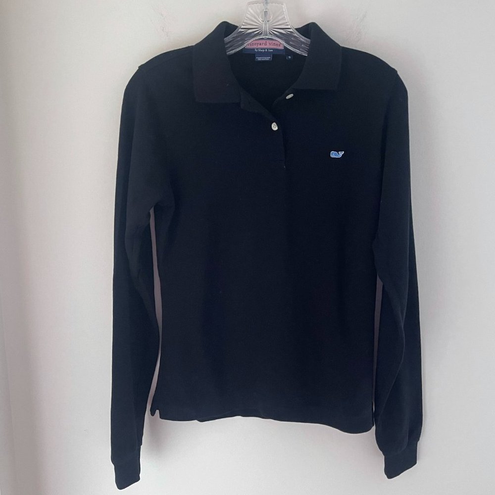 Vineyard Vines Long Sleeve Polo - Black